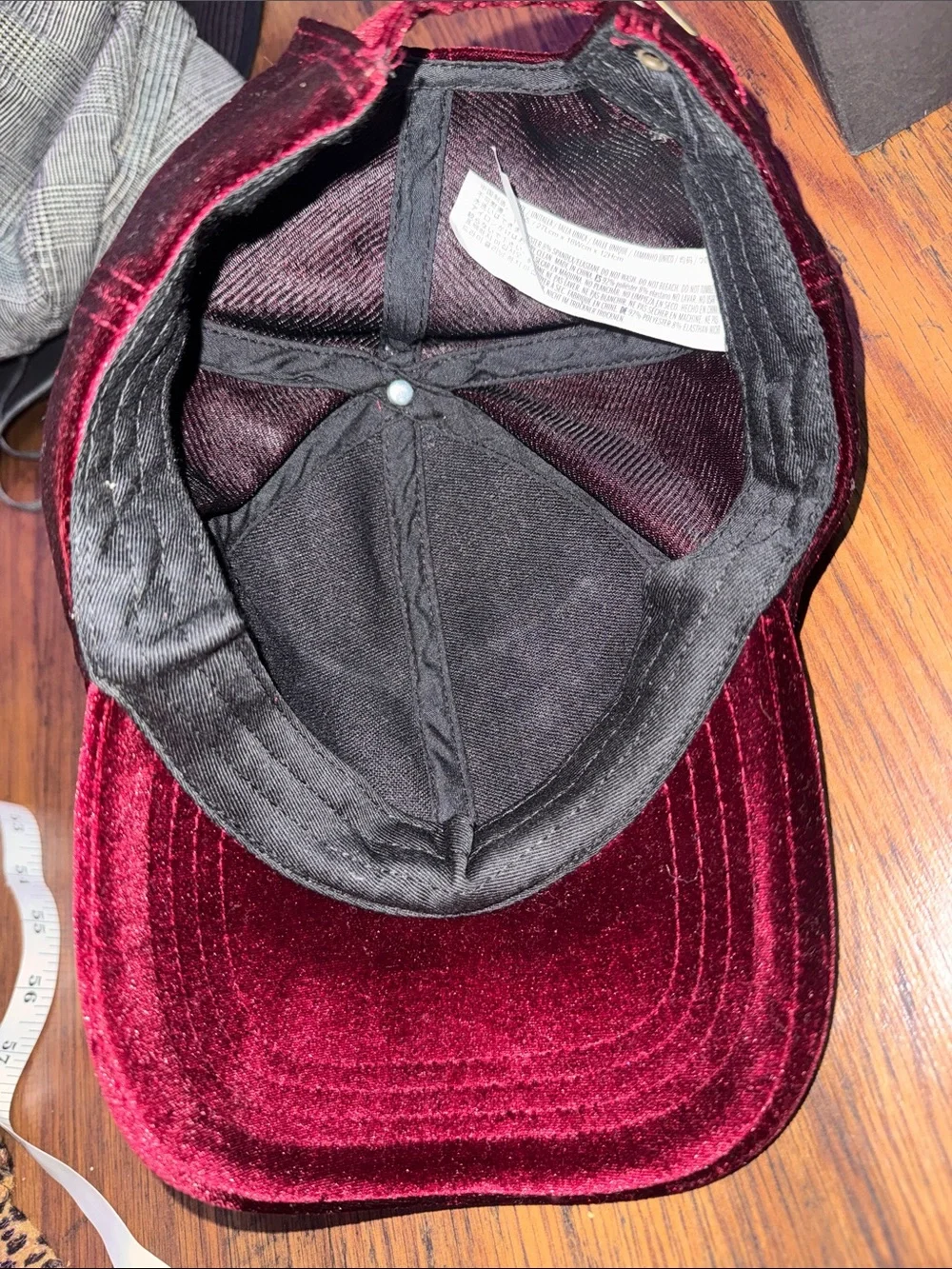 Forever 21 Velvet Maroon Baseball Cap C2.B1.M